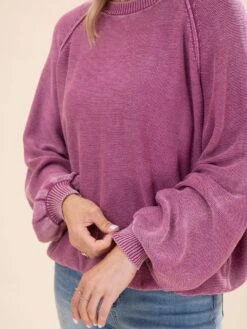 Mineral Washed Knit Sweater | S - L -Women Clothing Shop 00064f218fd88beed689c0f4c8e733d3