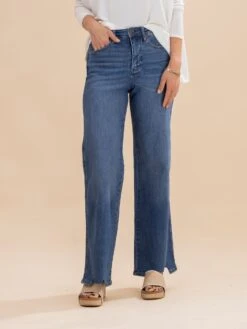 Judy Blue High Waist Tummy Control Chew Hem Destroy Wide Leg Jean | 0-24 -Women Clothing Shop 002a732c65692ace855406c31d0ce7bc