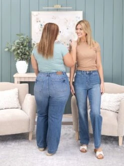 Judy Blue High Waist Contrast Thread Straight Jean | 0-20 -Women Clothing Shop 00ef1dd3f8bf555eef83a46e140b8fbb