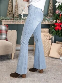 Judy Blue Mid Rise Rhinestone Side Panel Detail Flare Jeans | 0-24 -Women Clothing Shop 01418ae1e30e77edf5688eedc8dcba85