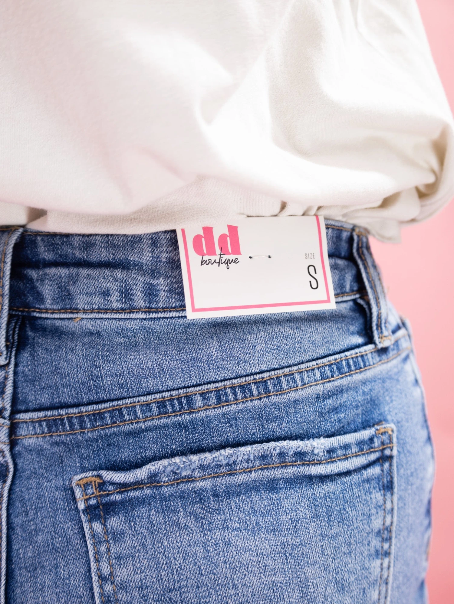 Diva Denim High Rise High Low Fray Hem Short | XS - 3X 7 Diva Denim High Rise High Low Fray Hem Short | XS - 3X - Image 7