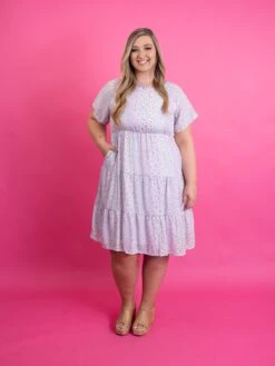 Tiered Floral Back Keyhole Dress | S - XL