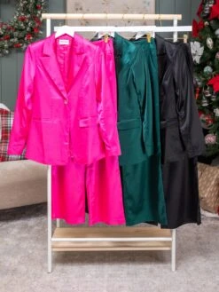 Satin Zipper Back Wide Band Waist Wide Leg Pants | S-3X Pair W/ Sku57347 Christmas -Women Clothing Shop 03010913417fcd11e6dcc1875a9eda3e