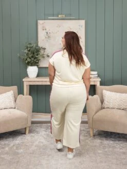 Multicolor Stripe Taped Straight Crop Pant | S-L Pair W/ Sku56219 -Women Clothing Shop 052090d0621c888293c20de3b73cd2cc