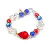 Red, White, Blue Pear Single Bracelet | Reg - Plus Erimish