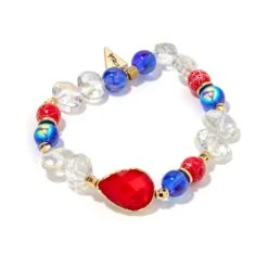 Red, White, Blue Pear Single Bracelet | Reg - Plus Erimish