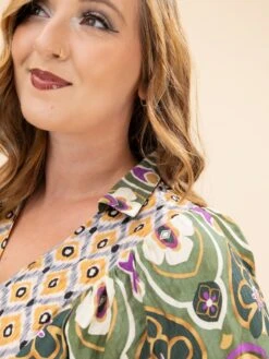 Mixed Abstract Print Collared Midi Dress | S-L -Women Clothing Shop 0798e5f44cc08bfd893705c712604a48