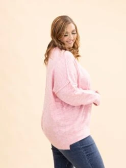 Zenana Melange High Low Hem Pocket Sweater | S/M - L/XL -Women Clothing Shop 07de2a5c0bbab2779181b093cc450d01