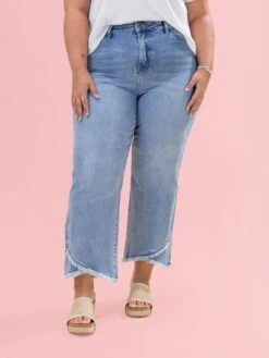 Diva Denim High Rise Cropped Straight Leg Tulip Hem Jeans | 0 - 20 -Women Clothing Shop 0851f22918880e0a5160a12799678f26