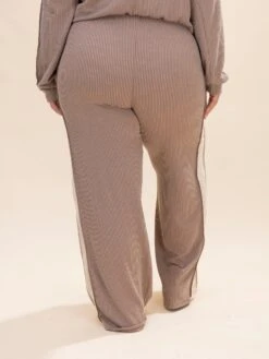 Raised RibCasual Pants With Elastic Waist | S-3XL Pair W/ Sku63513 -Women Clothing Shop 08b0a840ea275c20c17ada5d83baca3c