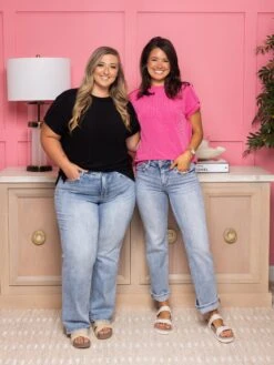 Lovervet Mid Rise Slim Wide Jeans | 0-22