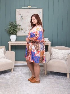 Multi Print Tie Keyhole Satin Baby Doll Dress | S-3X -Women Clothing Shop 094b575563a56548cb1a7391fba287b9