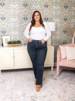 Judy Blue High Waist Button Fly Destroyed Straight Leg Jeans | 0 - 24 10 Judy Blue High Waist Button Fly Destroyed Straight Leg Jeans | 0 - 24 -Women Clothing Shop 09a1ac3113ff23b77332c935fb927c90