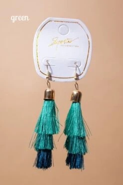 Tiered Tassel Dangle Earrings -Women Clothing Shop 09e12be89e6d2134c0ba948f49c5001d