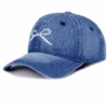 Zenana Bow Embroidery Denim Washed Cap |