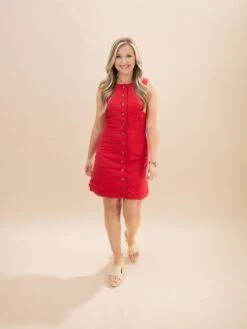 Button Down Sleeveless Linen Dress | S-L -Women Clothing Shop 0a6cf530d7896f652d7b38cb5c611267