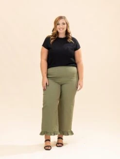 Stretch Front Pocket Ruffle Hem Twill Pants | S-XL 18 Stretch Front Pocket Ruffle Hem Twill Pants | S-XL -Women Clothing Shop 0b2e27b6948a14831a8df55e93d8cc8d