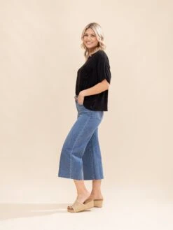 Judy Blue High Waist Wide Crop Classic Raw Hem Jean | 0-24 -Women Clothing Shop 0b4e6b0c7e0df6f4c641ab978e3358cc