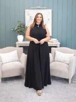 Airflow Sleeveless Ruffle Neck Maxi Dress By DD Design | S-3X -Women Clothing Shop 0b62d0248c20cebe1317c1dd7df04c81