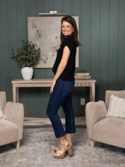 Risen Mid Rise Crop Straight Raw Edge Hem Jeans | 0-3X -Women Clothing Shop 0bc2e411618f4683b61dcbbb4afc0b3f