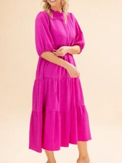 Textured Tiered Midi Dress With Puff Sleeves | S-L 31 Textured Tiered Midi Dress With Puff Sleeves | S-L -Women Clothing Shop 0be89a35440df481d33333bc37c6998b