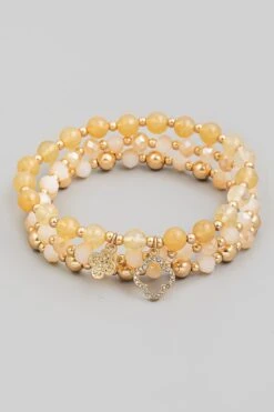 Rhinestone And Shine Beaded Bracelet Set Joyful -Women Clothing Shop 0c236e2542df97e5012b5199dc61e2ae