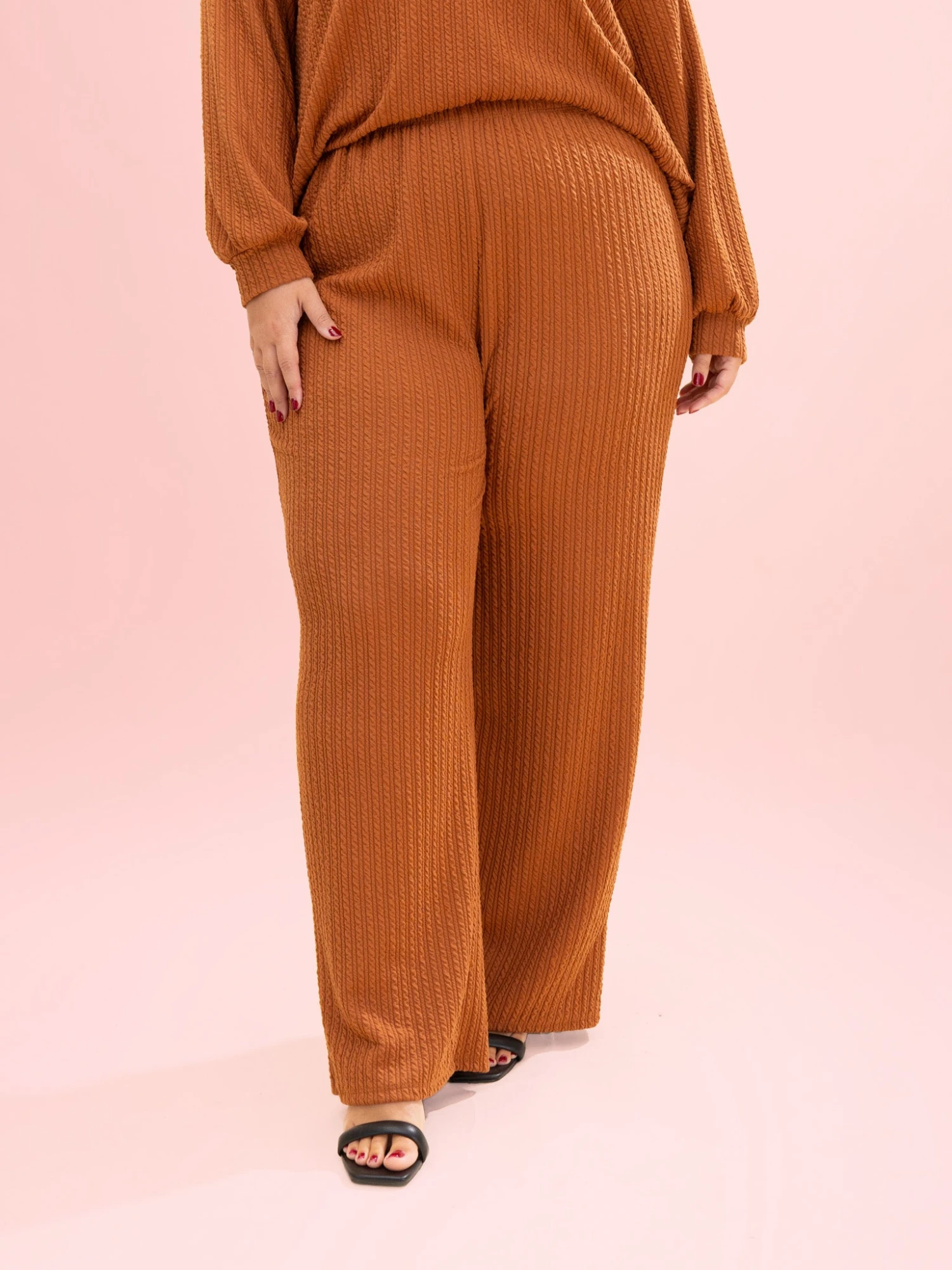 Golden Rib Elastic Waist Pants W/ Pockets By DD Design | S-3XL Pair W/ Sku64074 2 Golden Rib Elastic Waist Pants W/ Pockets By DD Design | S-3XL Pair W/ Sku64074 - Image 2