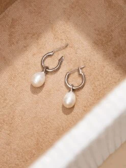 Pearl Dangle Huggies | -Women Clothing Shop 0c7f15dd86a2cbf990b3015d863a1fa4