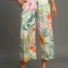 Floral Print Ankle Pants | S - 2XL Set W/ Sku53934 Umgee