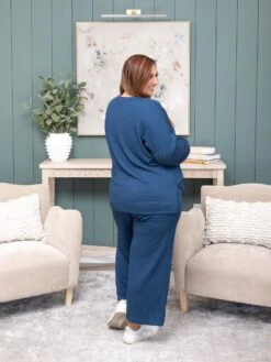 Textured Knit 24" Pants With Pockets And Tie Waistby DD Design| S - 3XL Pair W/ Sku56978 -Women Clothing Shop 0d429591912364a105971c6a0eb7a93f