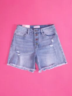 Diva Denim High Rise Expose Button Fray Hem Shorts | S-3XL -Women Clothing Shop 0e6abfdc4f1ec725995903a805c88399 1