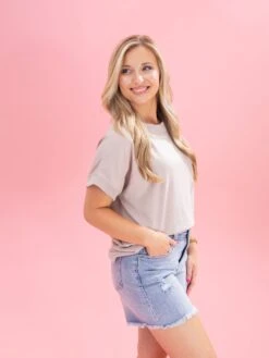 Diva Denim High Rise Fray Hem Short | XS - 3X -Women Clothing Shop 0f1a325a08cddf1fb5cad0bb7d1dbad0