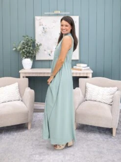 Airflow Sleeveless Ruffle Neck Maxi Dress By DD Design | S-3X -Women Clothing Shop 0f81ccc1b43c7326304be321153a6070