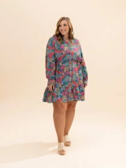 Floral Frilled V Neck Puff Sleeve Ruffled Shirt Dress | S-XL -Women Clothing Shop 1022eb3ef6bad7256dee21f91f94cb53