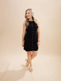 Button Down Sleeveless Linen Dress | S-L -Women Clothing Shop 104b7b0c0d586ef2549aea7cd93bc367