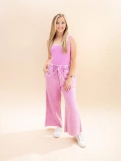 Zenana Acid Wash Fleece Palazzo Sweatpants W/ Pockets | S - 3X -Women Clothing Shop 107e03343cae5e9dec5bce892b0079ca