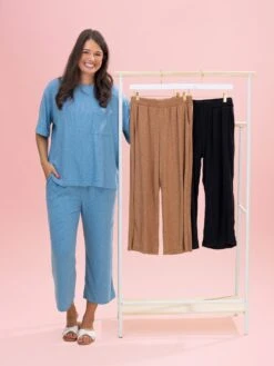 Slub Ribbed Crop Pants By DD Design | S-3XL Pair W/ Sku63651 -Women Clothing Shop 11be73b7aa3464a9fb66c7a625fbdebb