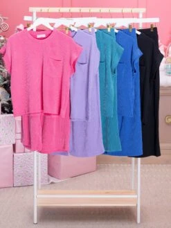 Raised Rib Long Pants With Elastic Waist By DD Design | S - 3XL Pair W/ Sku57744 -Women Clothing Shop 12ebad9ae10d55a8beae0ce7d3948bd1