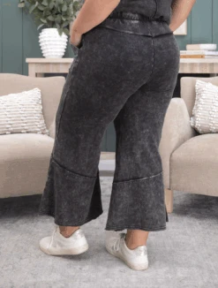 Zenana Exposed Seam Flared Hem Pants With Pockets | S-L -Women Clothing Shop 1311ad43f96d7d9a93aa460175b085ed