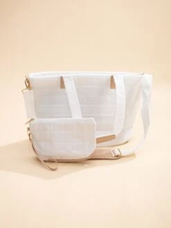 Quilted Patchwork Large Tote Bag And Clutch 2pcs Set -Women Clothing Shop 134ed4fd3ff3d1efdd9c0f4d84359392