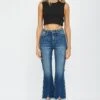 Mica Denim High Rise Crop Flare With Uneven Hem | 0 - 20