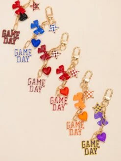 Gameday Bag Charm With Star, Bow, And Heart!
