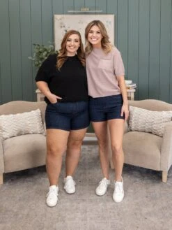 Judy Blue High Waist Heart Shaped Pockets Contrast Thread Shorts | S - 3XL -Women Clothing Shop 15a630bec3f7a3a48ea7cc73ce8818c0