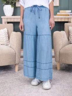 Washed Denim Tiered Wide Leg Pants | S - 3XL -Women Clothing Shop 1736548204523 8a460116 e6b8 40ec aef6 1c70d664ffe6 c7dbb145 ce43 46e4 84ac ff29e410ddb5 divas 58391 2