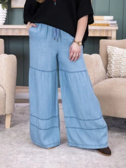 Washed Denim Tiered Wide Leg Pants | S - 3XL -Women Clothing Shop 1736548204538 888ca59f bb3b 42b8 9ce6 3159cbaf28fb c7dbb145 ce43 46e4 84ac ff29e410ddb5 divas 58391 5