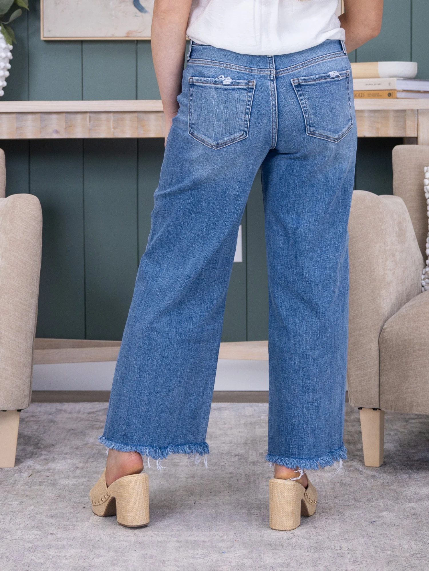 Flying Monkey High Rise Crop Wide Leg Jean | 0-15 5 Flying Monkey High Rise Crop Wide Leg Jean | 0-15 - Image 5
