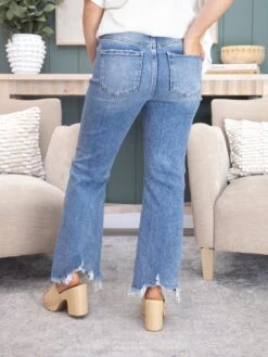 Risen High Rise Crop Straight Distressed Hem Jeans | 0 - 3X -Women Clothing Shop 1795536f62394139f52585dd78b6930c