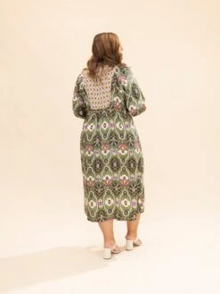 Mixed Abstract Print Collared Midi Dress | S-L -Women Clothing Shop 17b4454965088072b33cfbe8841d37bf