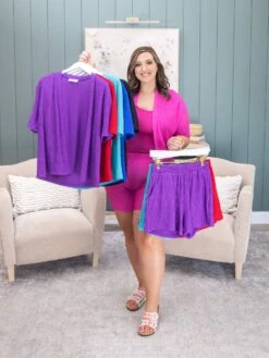 Crinkly Shorts With Pockets By DD Design | S - 3XL Pair W/ Sku61197 -Women Clothing Shop 17b5ff9adcea89036cad43b9a7884868