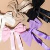 Zenana Silk Satin Double Layer Bowtie Ribbon Hair Clip